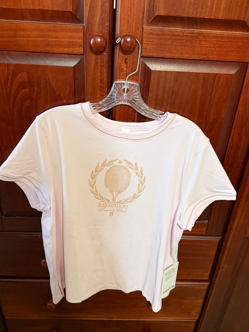 NWT Lululemon Pink Crewneck Tennis Short-Sleeve *Graphic